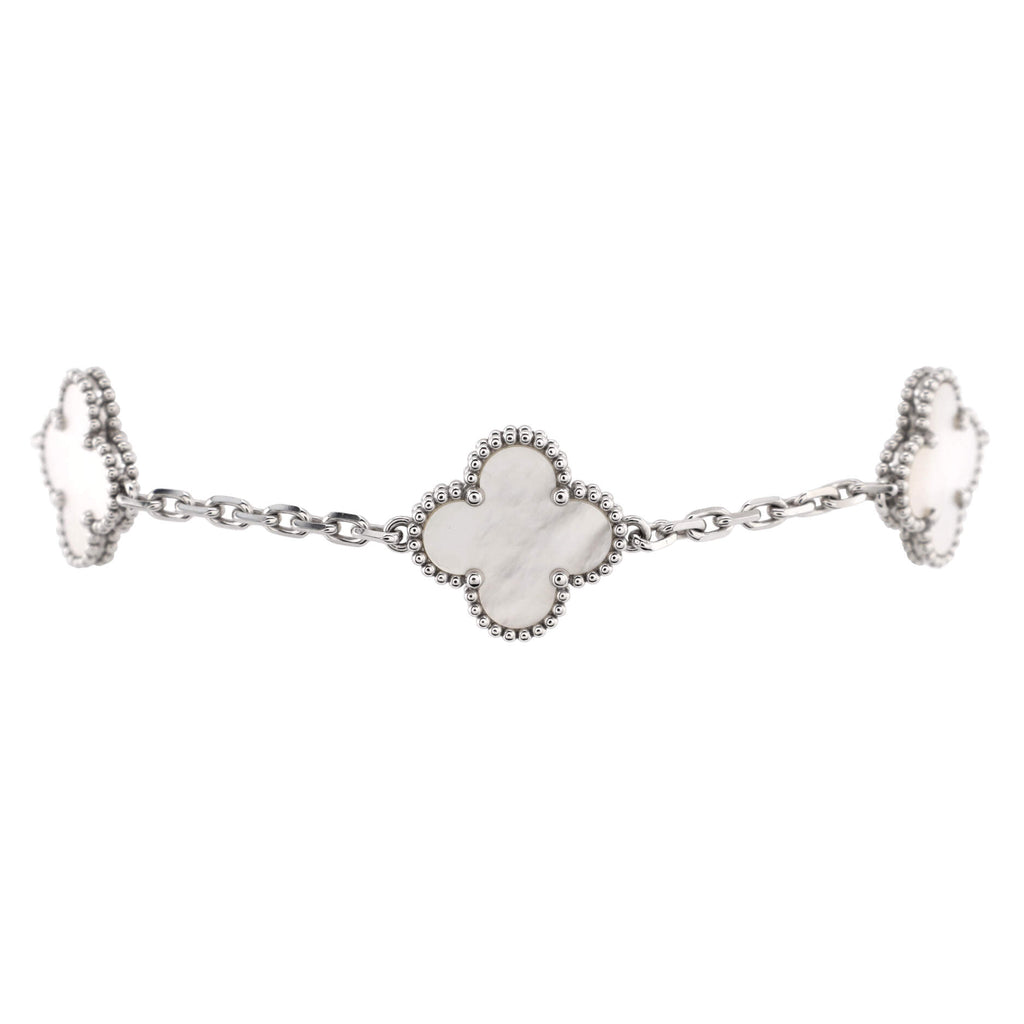 Van Cleef & Arpels Sweet Alhambra mother of pearl and gold bracelet