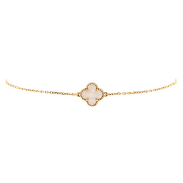 Van Cleef & Arpels Sweet Alhambra Bracelet 18K Yellow Gold and Mother of Pearl