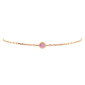 Cartier D'Amour Bracelet 18K Rose Gold with Pink Sapphire