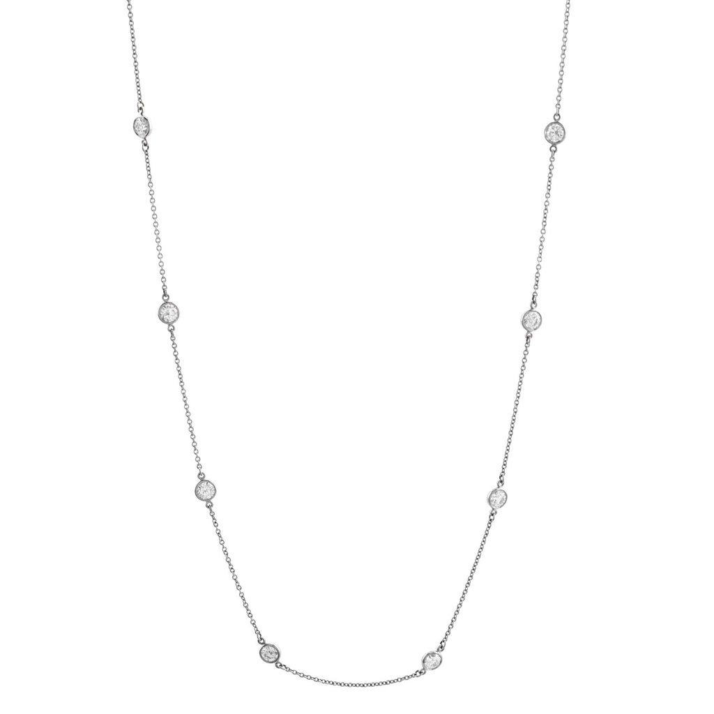 Elsa Peretti Diamonds by The Yard Necklace in Platinum