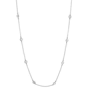 Tiffany & Co. Elsa Peretti Diamonds By The Yard 20 Stone Necklace Platinum and Diamonds