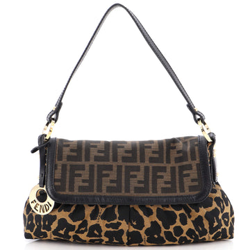 Fendi Chef Flap Bag Printed Canvas Small