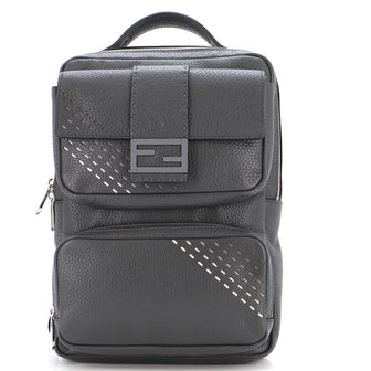 Fendi Selleria Baguette Pocket Zip Backpack Leather Medium