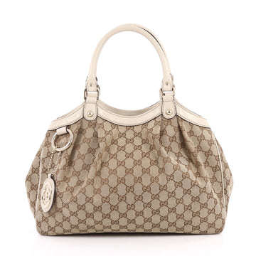 Gucci Sukey Tote GG Canvas Medium Brown 2223601
