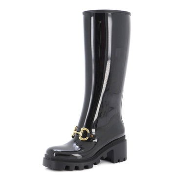 Gucci Women's Horsebit Knee High Boots (Outlet) Rubber