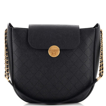Chanel Flap Hobo Diamond Perforated Caviar Small