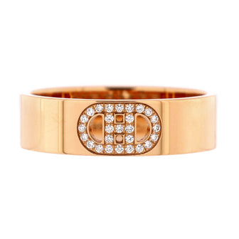Hermes H d'Ancre Ring 18K Rose Gold and Diamonds Small