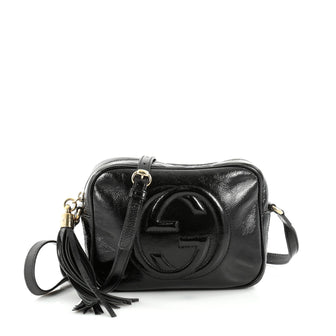 Gucci Soho Disco Crossbody Patent Small Black 2224301