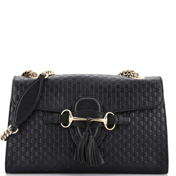 Gucci Emily Chain Flap Bag (Outlet) Microguccissima Leather Medium