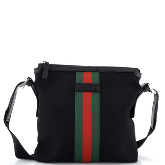 Gucci Web Messenger Bag Techno Canvas Small Black 2224777