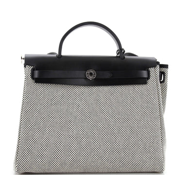 Hermes Herbag Zip Criss Viking Toile and Leather 31