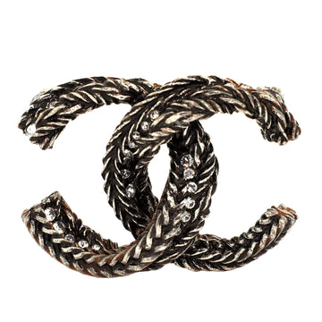 Chanel CC Brooch Metal with Crystals