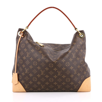 Louis Vuitton Berri Handbag Monogram Canvas MM Brown 2225201