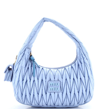 Miu Miu Wander Hobo Matelasse Nylon Mini