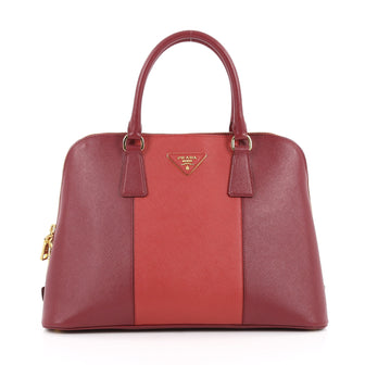 PRADA Bicolor Promenade Handbag Saffiano Leather, Medium