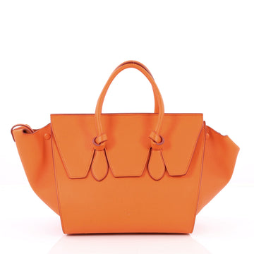 Celine Tie Knot Tote Grainy Leather Mini Orange 2225709