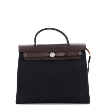 Hermes Herbag Toile and Leather PM
