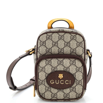 Gucci Neo Vintage Top Handle Crossbody Bag GG Coated Canvas Mini