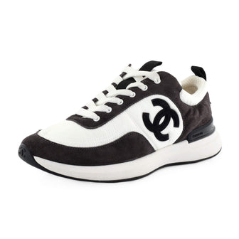 Chanel Women's CC Low-Top Sneakers Suede with Leather and Nylon