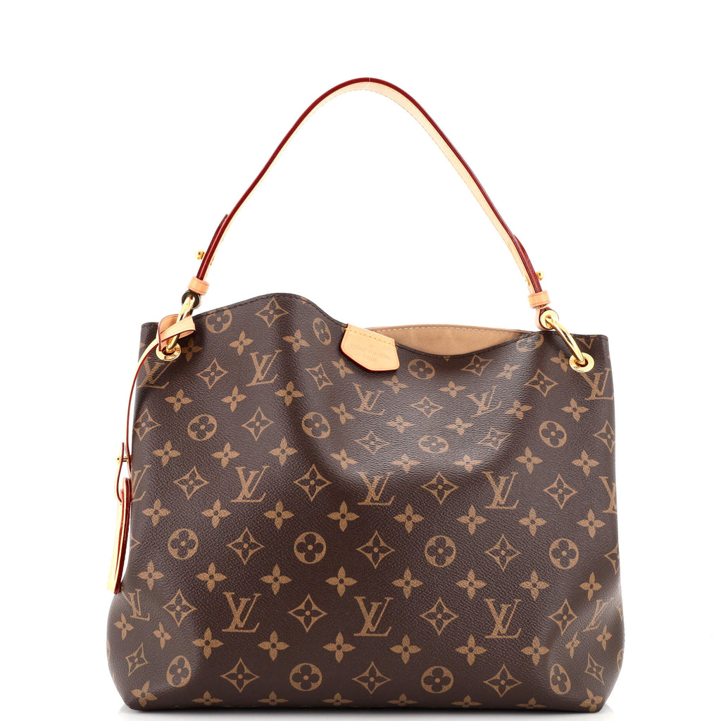 LOUIS VUITTON Graceful PM Monogram Canvas Hobo Bag Brown