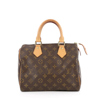 Louis Vuitton Speedy Handbag Monogram Canvas 25 Brown 2226301
