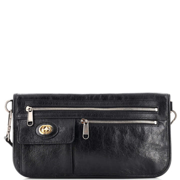Gucci Morpheus Messenger Crossbody Bag Glazed Leather