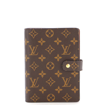 Louis Vuitton Ring Agenda Cover Monogram Canvas MM