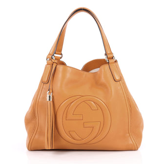 Gucci Soho Shoulder Bag Leather Medium Orange 2226904