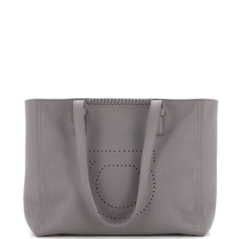 Salvatore Ferragamo Marta Tote Perforated Leather Large