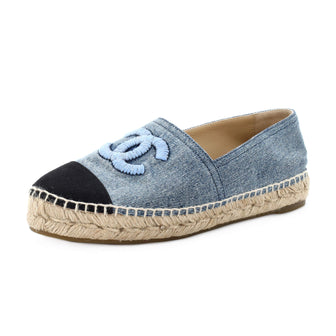 Chanel Women's CC Cap Toe Espadrilles Denim