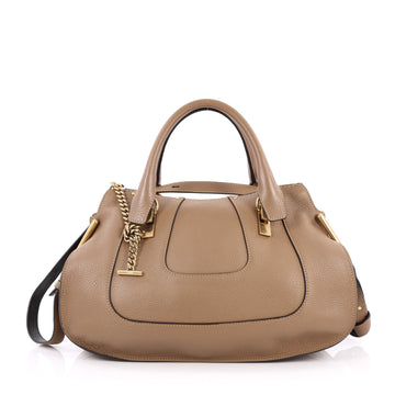 Chloe Hayley Satchel Leather Medium Brown 2227202