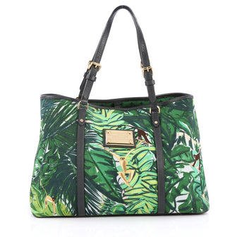 Louis Vuitton Ailleurs Cabas Limited Edition Printed Canvas PM Green