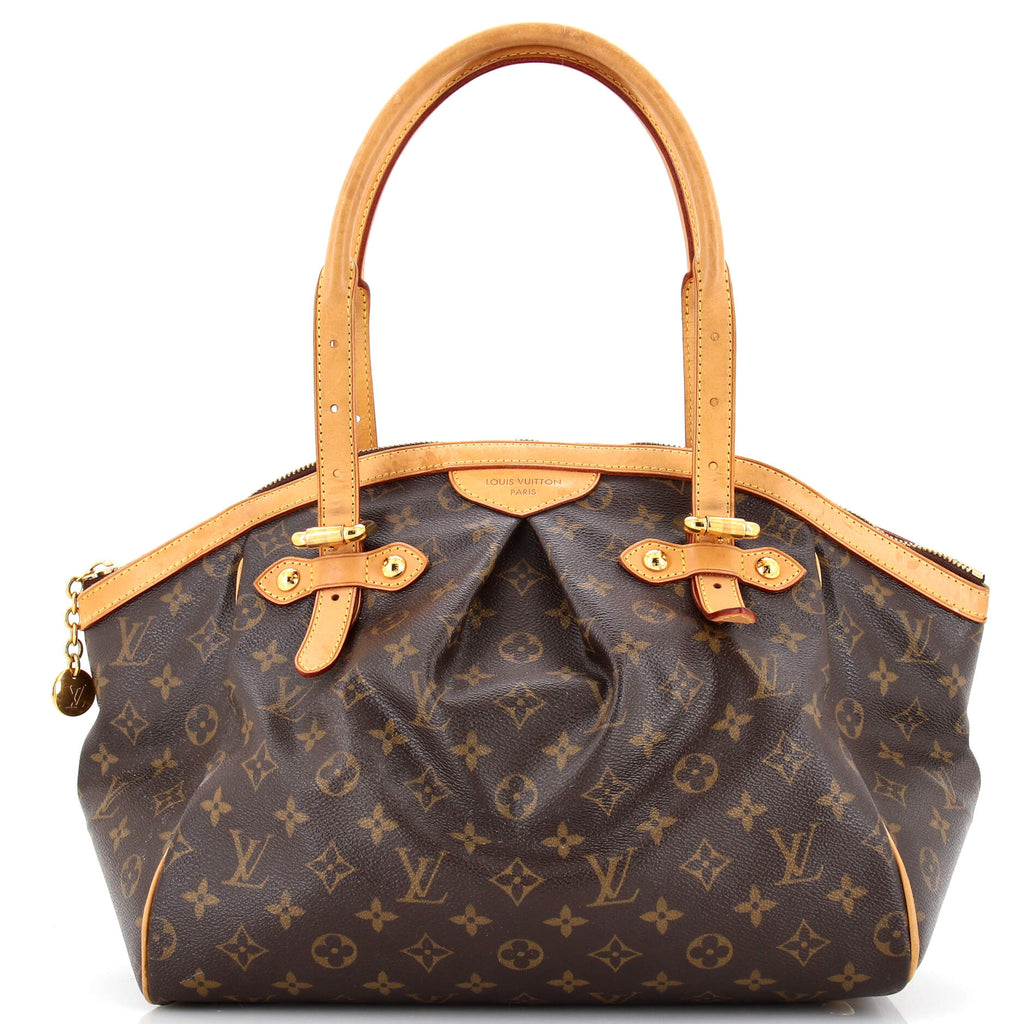 Louis Vuitton Monogram Canvas GM Leather Tote Tivoli Shoulder Bag
