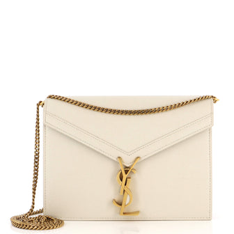 Saint Laurent Cassandra Chain Shoulder Bag Leather Small