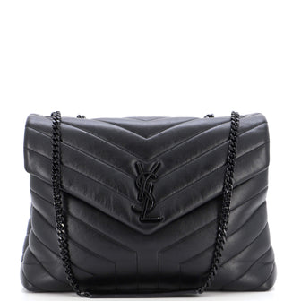 Saint Laurent Loulou Shoulder Bag Matelasse Chevron Leather Medium
