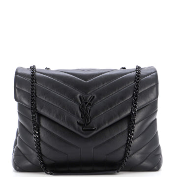 Saint Laurent Loulou Shoulder Bag Matelasse Chevron Leather Medium