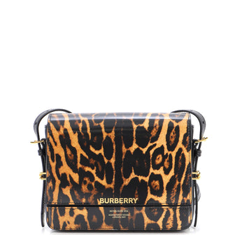 Burberry Grace Flap Bag Printed Leather Small
