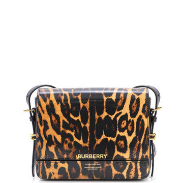 Burberry Grace Flap Bag Printed Leather Small