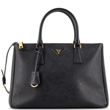 Prada Double Zip Lux Tote Saffiano Leather Medium
