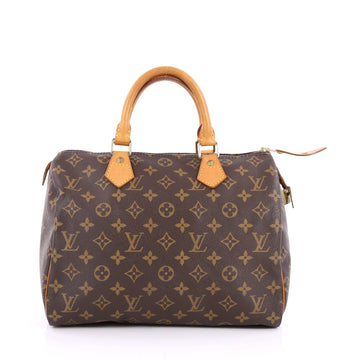 Louis Vuitton Speedy Handbag Monogram Canvas 30 Brown