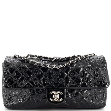 Chanel Lucky Symbols Flap Bag Embossed Patent Jumbo