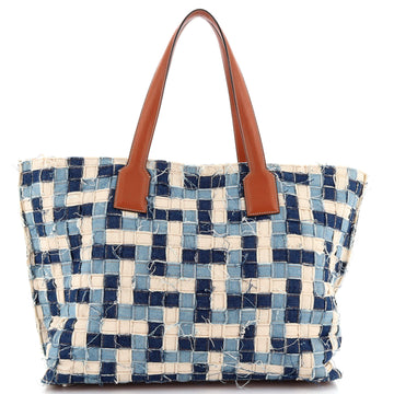Loewe T Shopper Tote Woven Denim Large