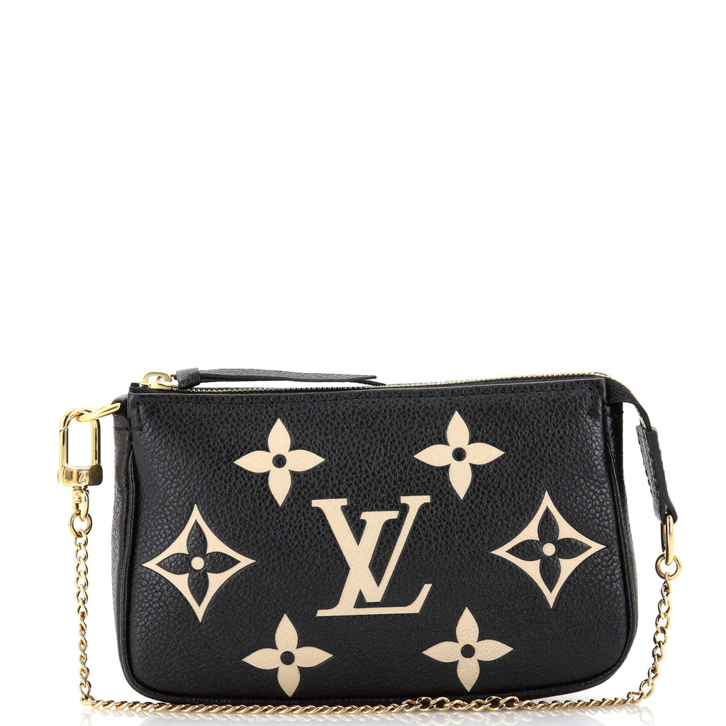 Louis Vuitton Pochette Accessoires Bicolor Monogram Empreinte Giant Mini  Black 222827138