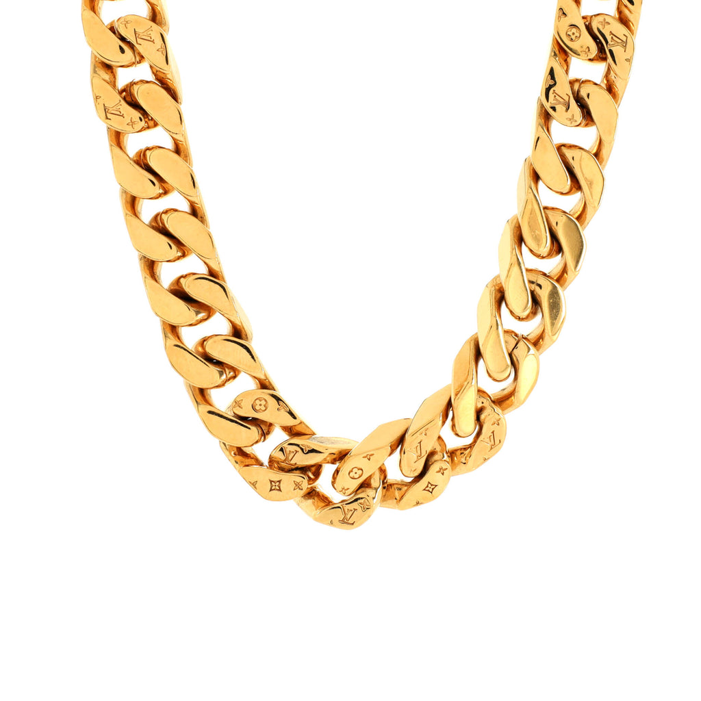 Louis Vuitton LV Chain Links Necklace Metal Gold 222827139