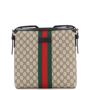 Gucci Web Messenger Bag GG Coated Canvas Medium