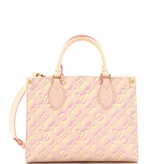 Louis Vuitton OnTheGo Tote PM Pink Monogram Empreinte Leather