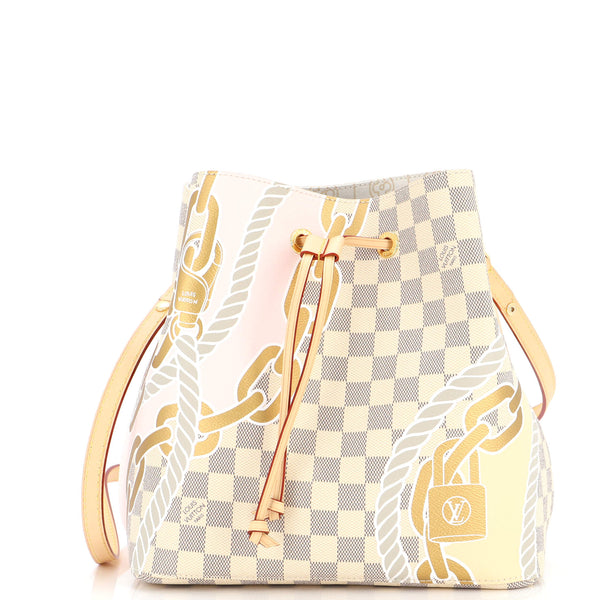 Limited Edition Louis Vuitton NeoNoe Bucket Bag in Damier Azur