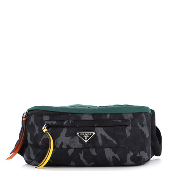 Prada Camouflage Zip Waist Bag Tessuto Medium