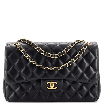 Chanel Classic Double Flap Bag Quilted Lambskin Jumbo