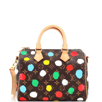 Louis Vuitton Speedy Bandouliere Bag Yayoi Kusama Painted Dots Monogram Canvas 25
